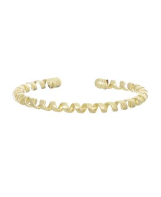 Gold-Plated Coil Cuff Bracelet