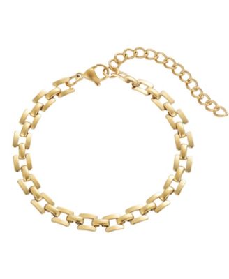 Tarnish Resistant Gold Grid Chain Bracelet