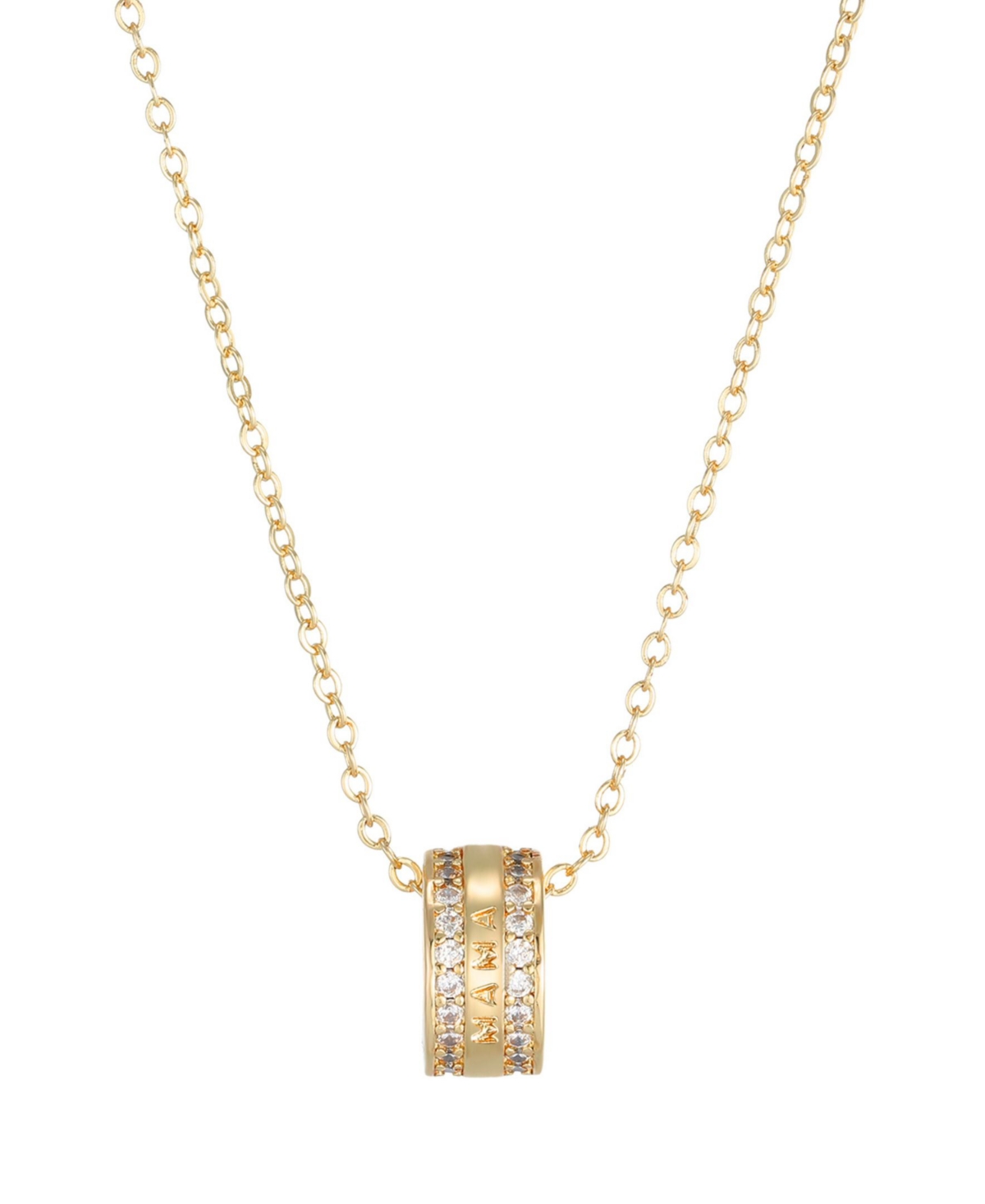 Adornia Gold Mama-Engraved Ring Necklace