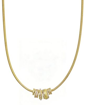 Gold Sliding Rings Collar Necklace