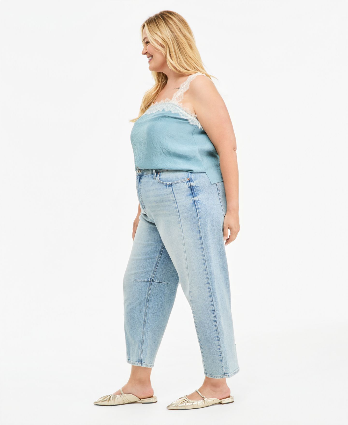 Женские джинсы On 34th Trendy Plus Size Ames Barrel-Leg, цвет: Варёный — фото 4