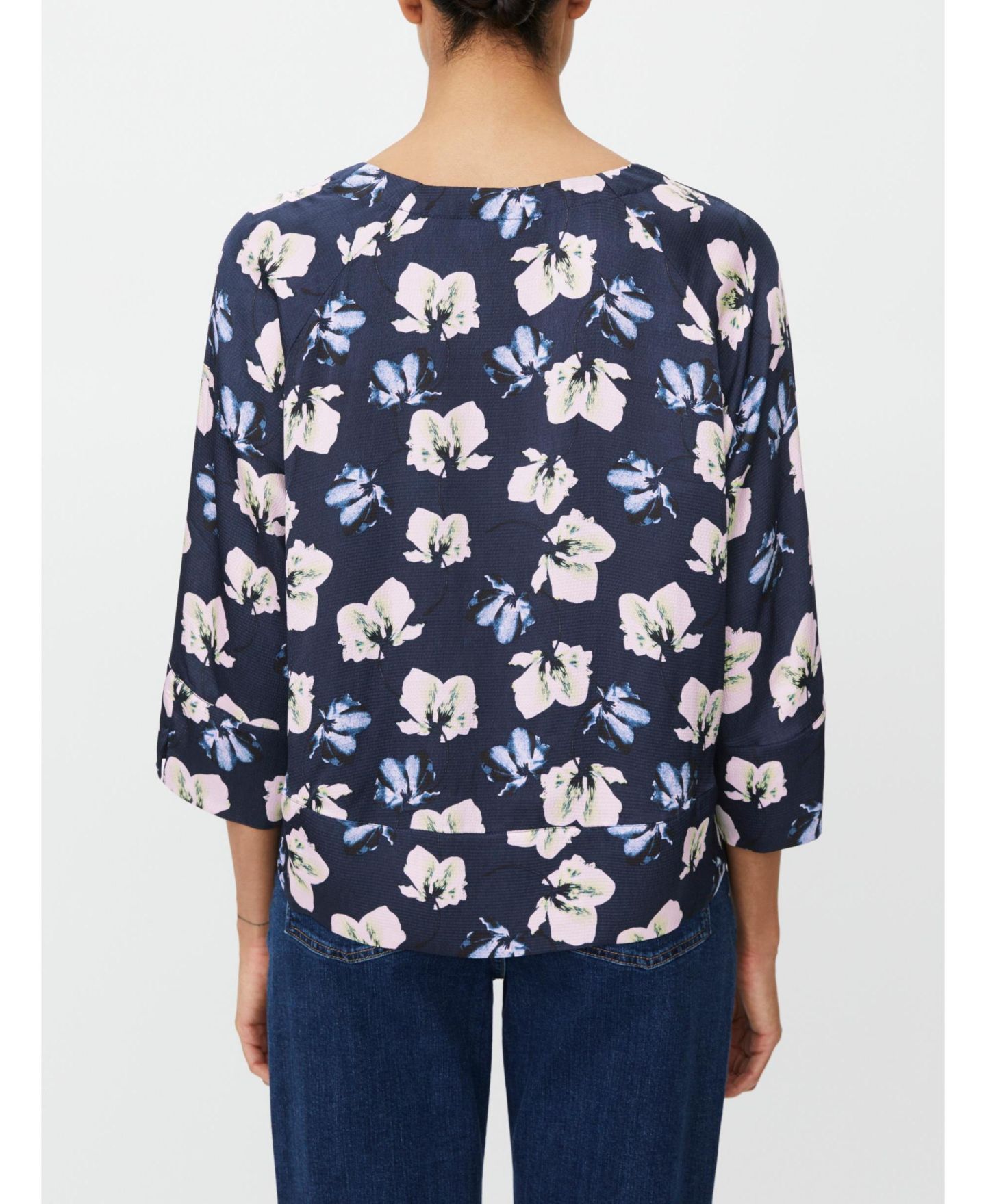 Женская блузка Masai Copenhagen MaBenika Floral Print, цвет: Тёмно-синий — фото 8
