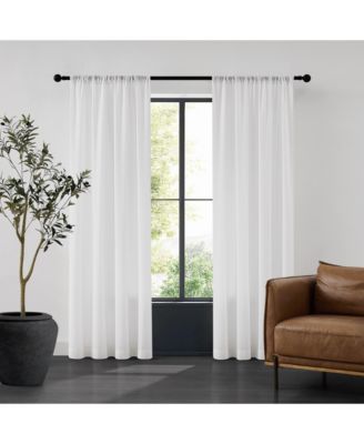Sheer Barrier Privacy Rod Pocket Window Panel Pair by 2 Piece Window Curtain