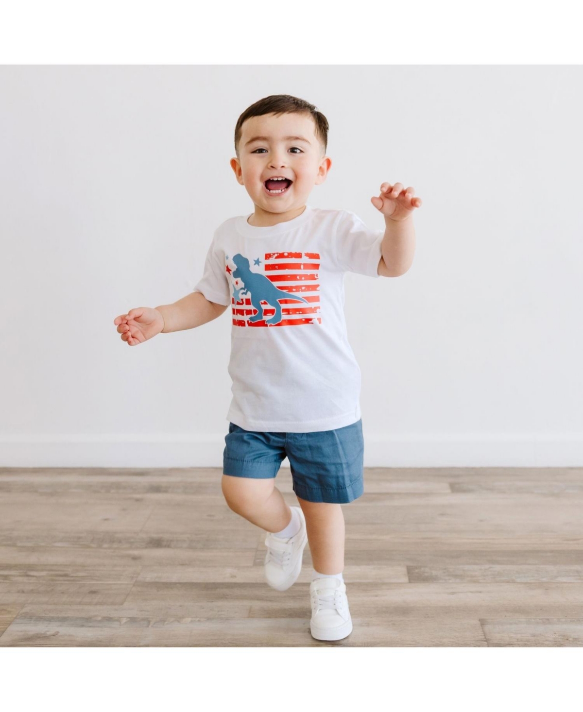 Sweet Wink Little Boys All American Dino Short Sleeve T-Shirt