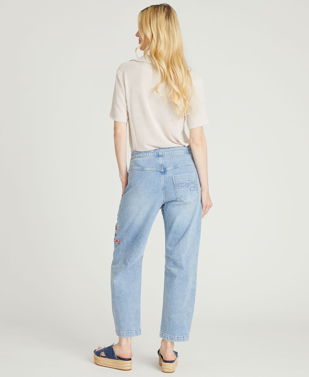 Driftwood Women's Twyla Going Coastal Wide-Leg Barrel Jeans view 5 — MAYCSS fashion products