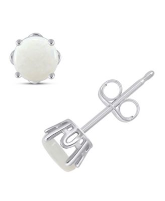 Rhodolite Garnet Stud Earrings (1-1/5 ct. t.w.) in Sterling Silver (Also in Opal, Citrine, White Topaz, Peridot, Aquamarine, and Amethyst)
