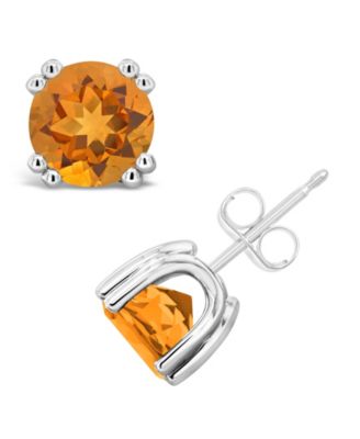 Citrine (2-1/2 ct. t.w.) Stud Earrings in Sterling Silver (Also Available in White Topaz)