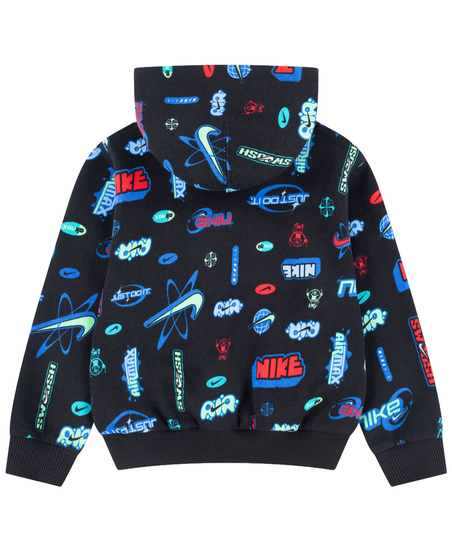 Худи Nike Logo Printed Pullover для мальчиков, цвет: Чёрный — фото 2