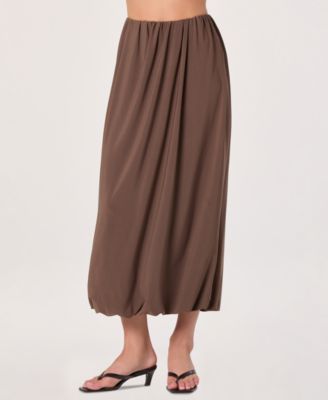 Women's Bubble-Hem Midi Skirt