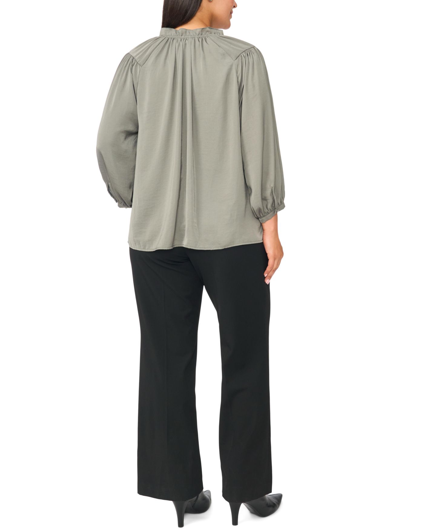 Женская блузка Vince Camuto Plus Size Raglan-Sleeve Peasant Blouse, цвет: Изумрудный — фото 8