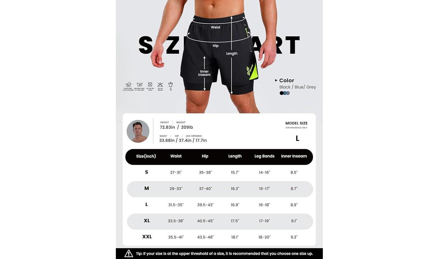 Мужские шорты Sportneer X-Large Bike Shorts for Men - 3D Padded Lightweight MTB Fit Riding Biking Bicycle Biker Shorts with Zipper Pockets, цвет: Чёрный — фото 7