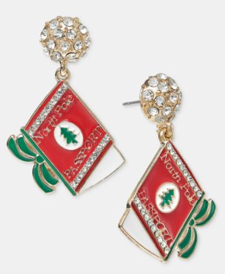 North Pole Passport Drop Earrings