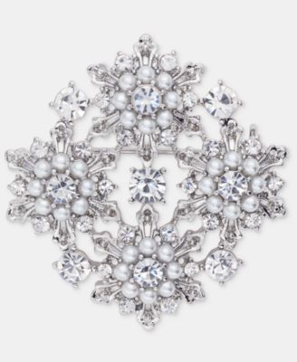 Silver-Tone Snowflake Pin