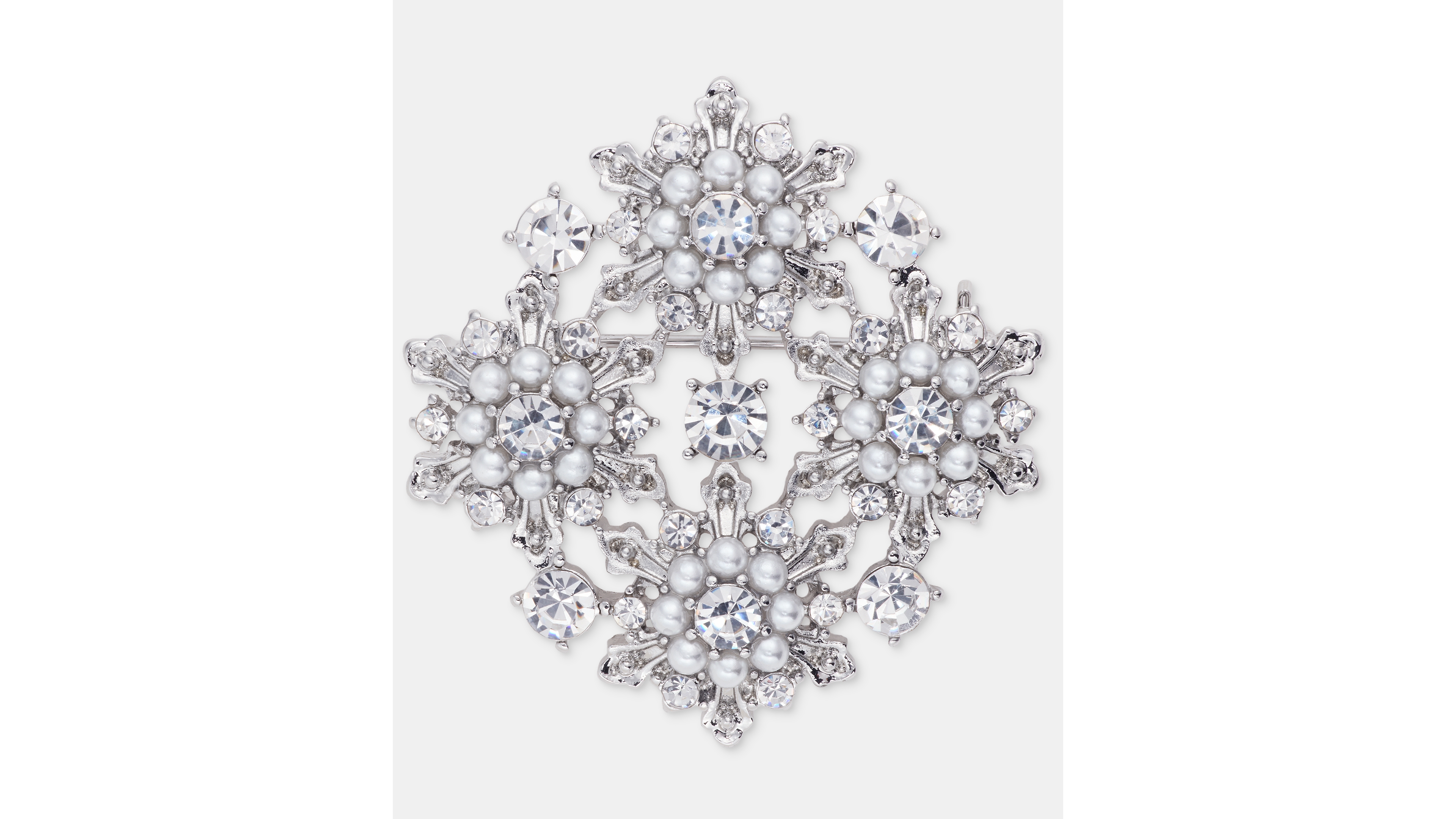 Holiday Lane Silver-Tone Snowflake Pin, Macy's Exclusive