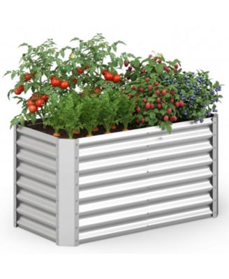 4 x 2 x 2 ft Galvanized Steel Raised Garden Bed Planter Box