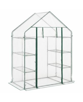 Portable Walk-In Greenhouse 3-Tier with 6 Metal Wire Shelves