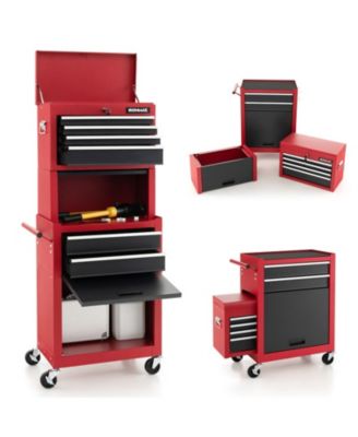 6-Drawer Rolling Tool Chest with Heightening Cabinet