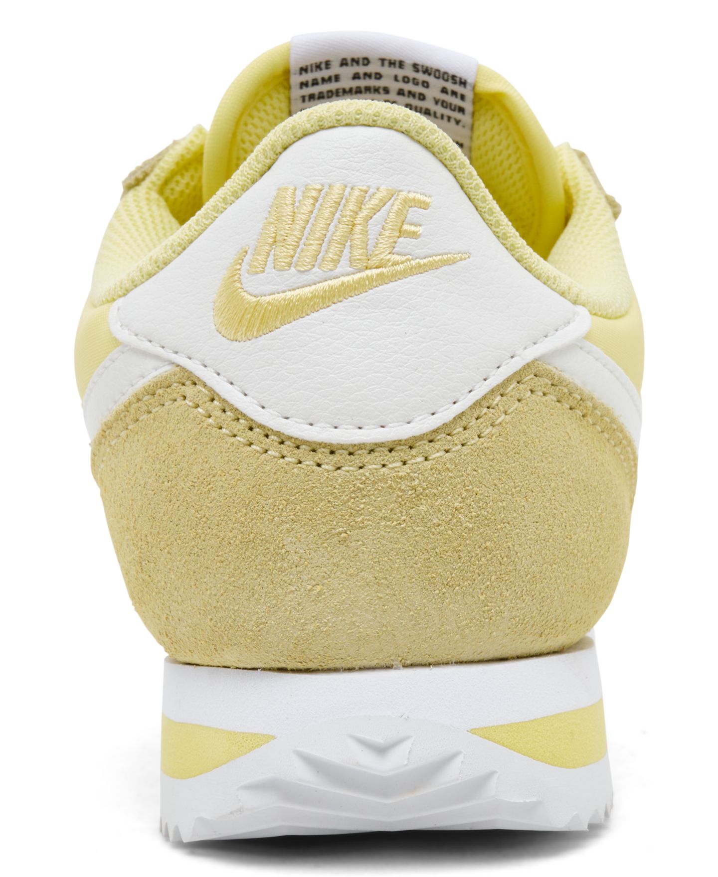 Женские кроссовки Nike Classic Cortez Textile, цвет: Жёлтый / Молочный — фото 4