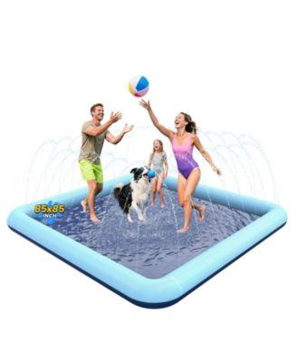 Splash Pad Sprinkler Pool Dog Pet Outdoor Water Play Mat Funyard Fountain