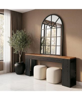 86.6" Entryway Sofa Table, Long Wooden Console Table, Narrow Long Behind Couch Table, Modern Luxury Console Table