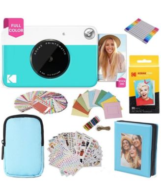 Printomatic Instant Camera Gift Bundle with Case, 20 Zink Sheets, Album and More