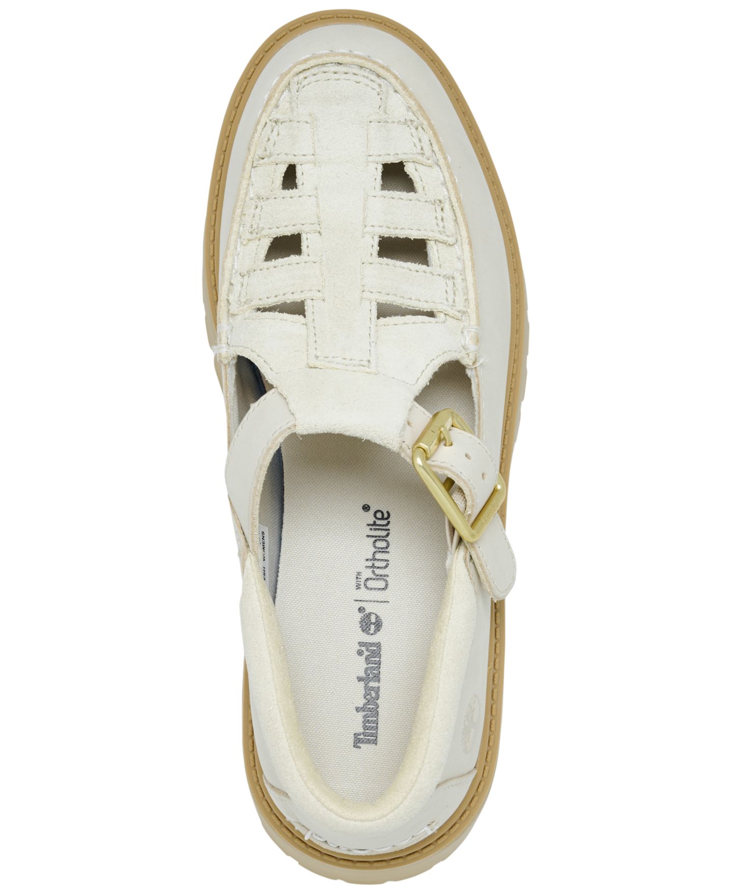Обувь Timberland Women's Stone Street Mary Jane Platform Buckle Shoes, цвет: Светлый бежевый замшевый — фото 5