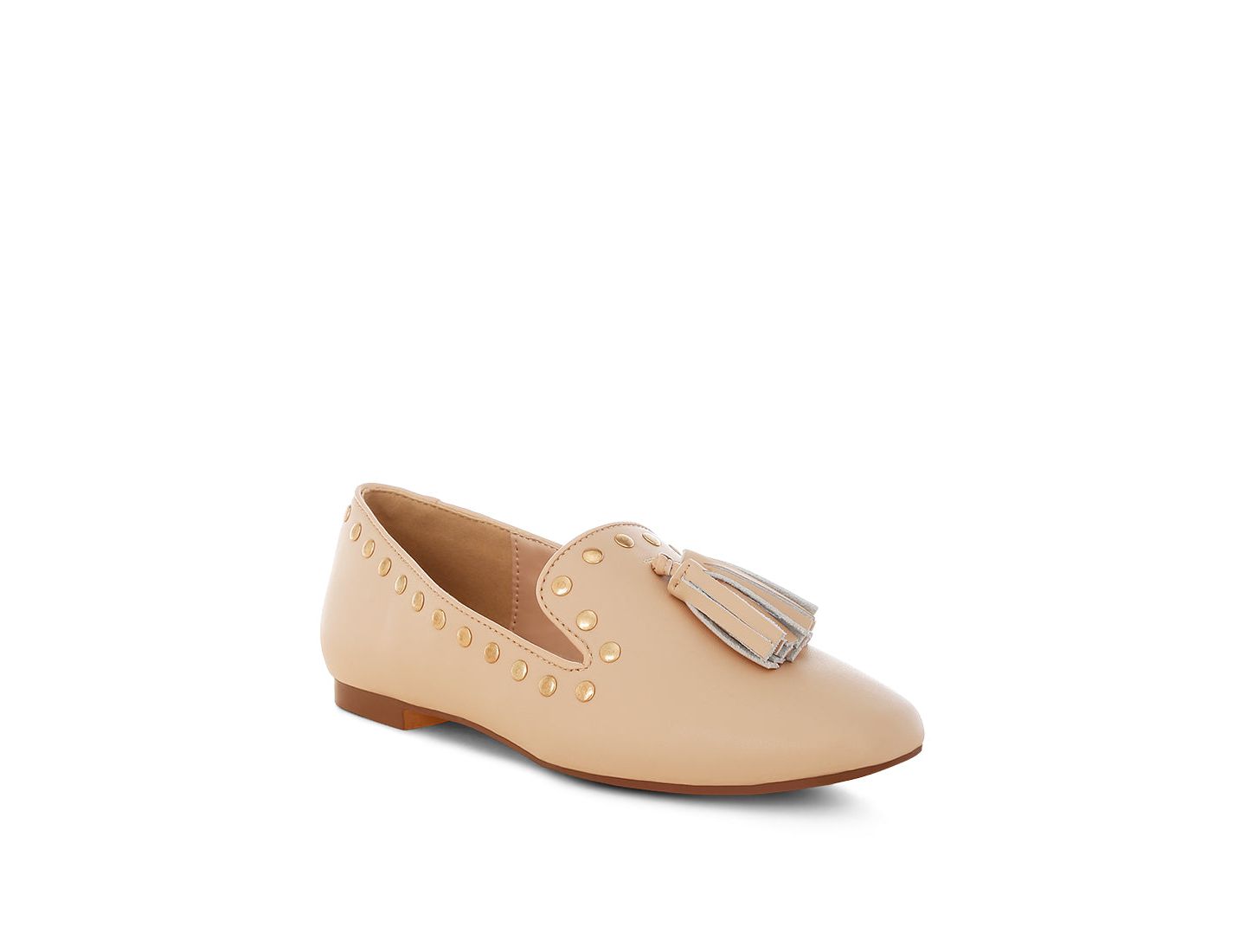 Женские туфли Rag & Co Philoha Studs and Tassels Detail Flat, цвет: Светлый бежевый — фото 7