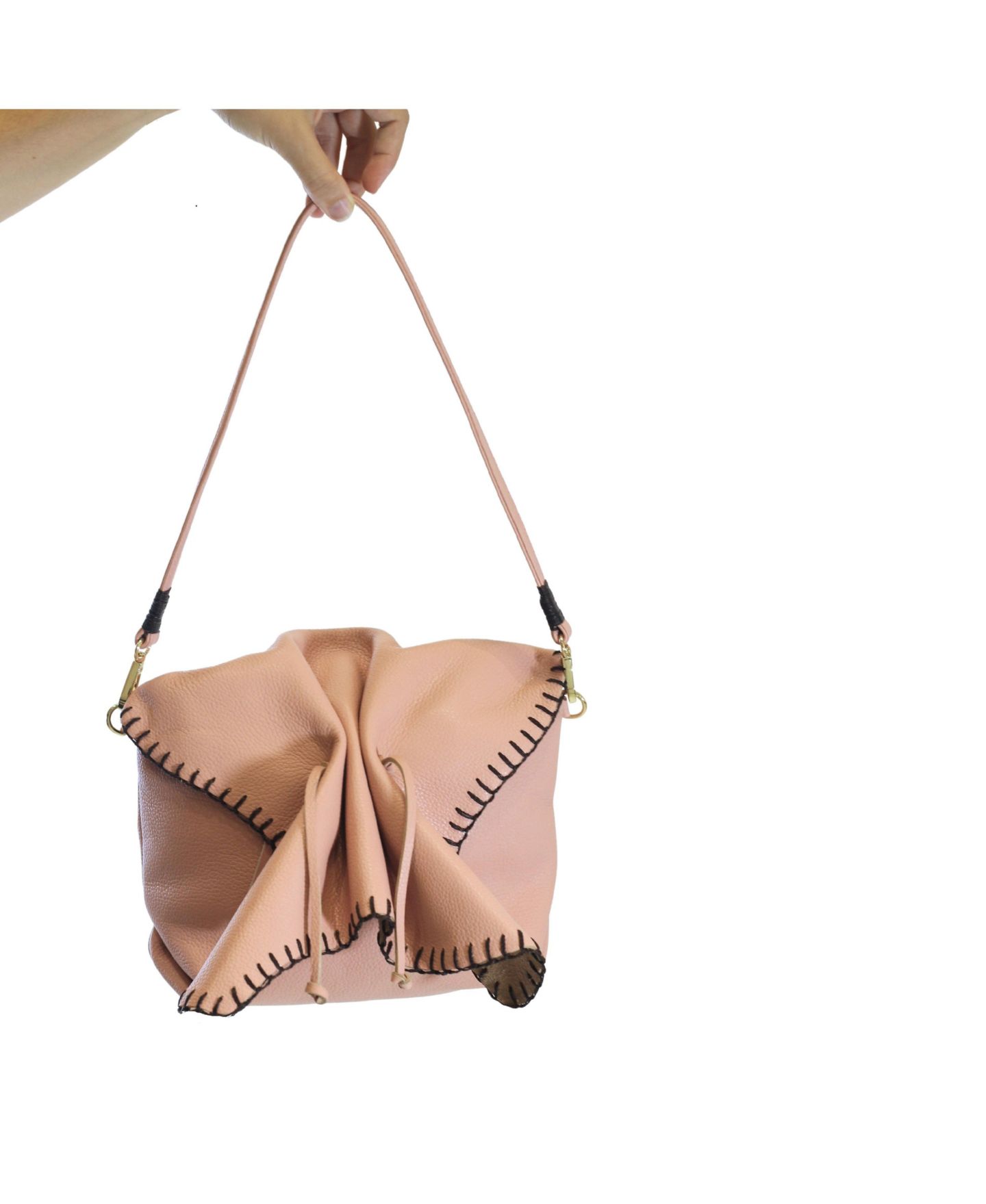Женская сумка Carlos Falchi Butterfly Leather, цвет: Пыльный розовый — фото 5