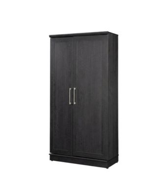 Contemporary Raven Oak Finish Storage Cabinet With Spacious Design