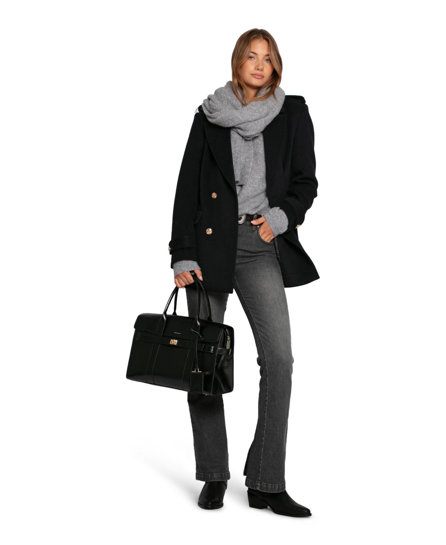 Women's Harbour Military Wool Blend Pea Coat