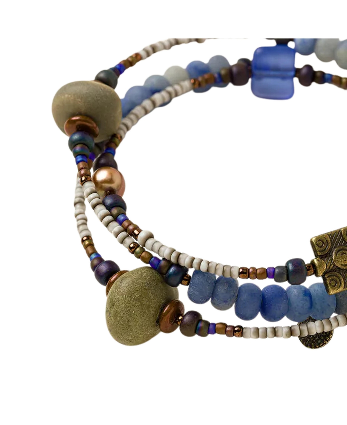 Uncommon Goods Tumbled Ocean Spiral Bracelet