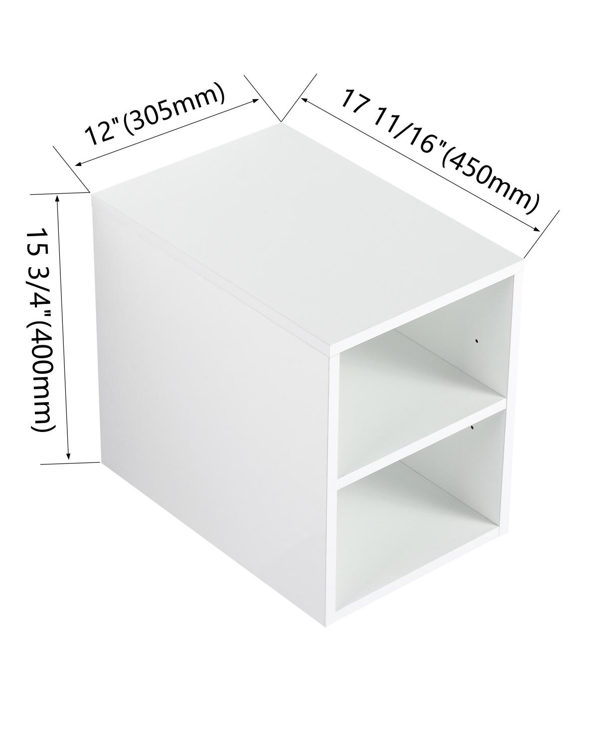 Sillysis Wall Mounted Bathroom Vanity with Ceramic Vessel Sink, Side Storage Shelf, Soft Close Doors