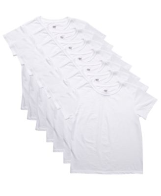 Boys' 6-16 Short-Sleeve Crewneck Undershirt, 5+2 Bonus Pack