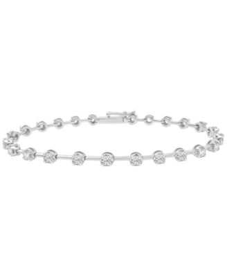 Diamond Bracelet (2 ct. t.w.) in 14k White Gold (Also Available in 14k Yellow Gold)