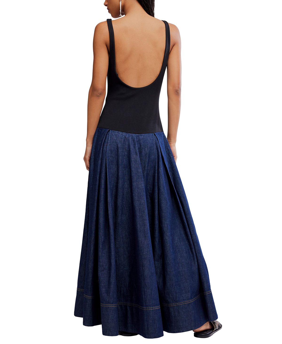 Free People Women's Elio Denim Midi Dress view 4 — MAYCSS fashion products