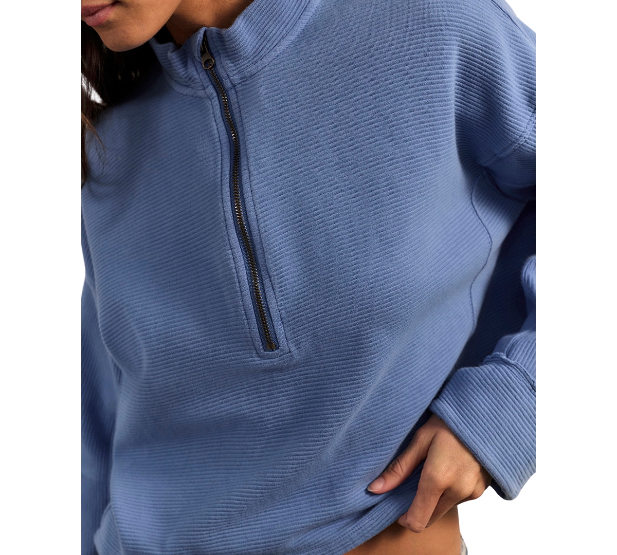Free People Women's Celeste Quarter-Zip Pull-On Sweatshirt