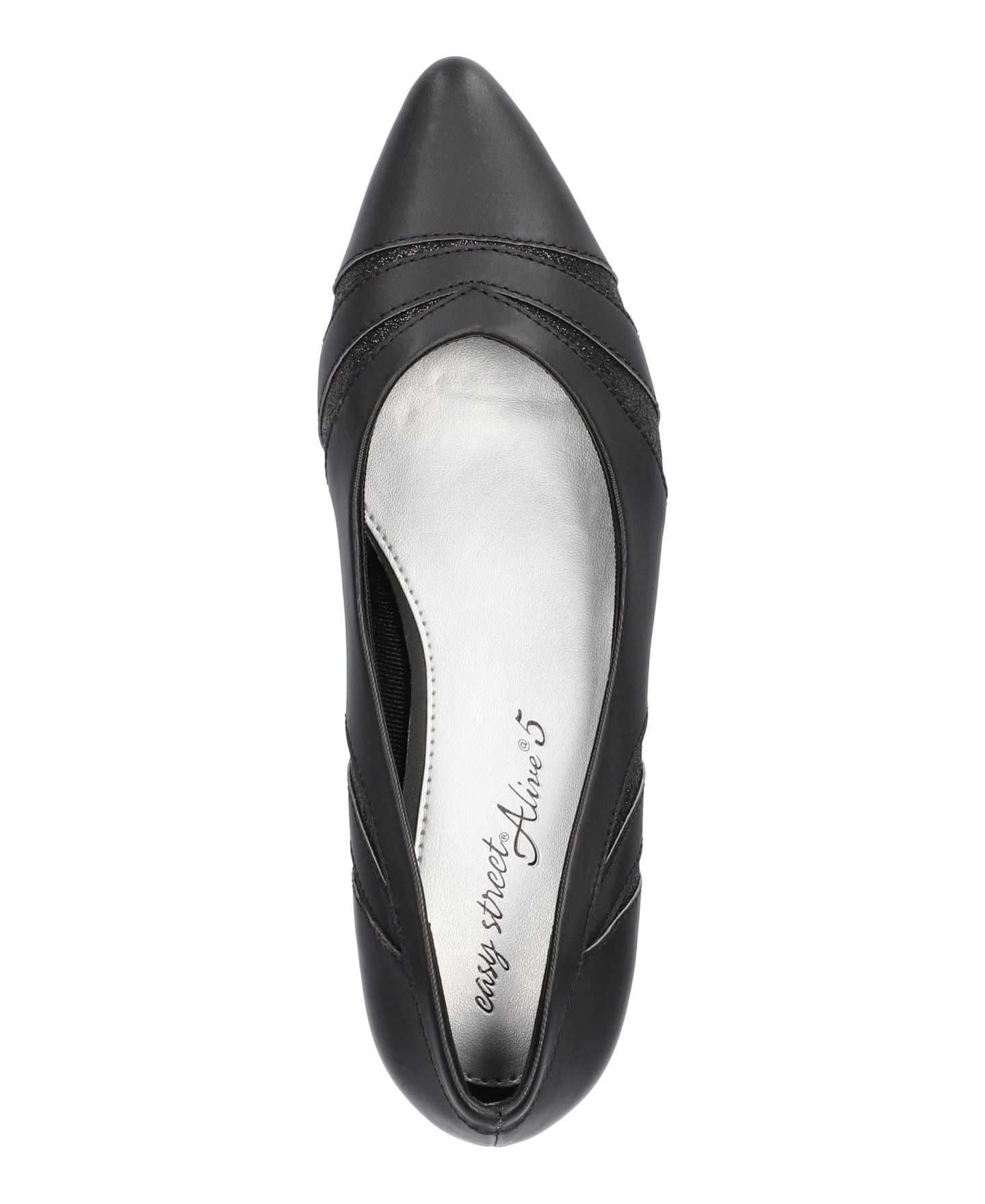 Женские туфли Easy Street Lizbeth Slip-On Pumps, цвет: Чёрный атласный — фото 4