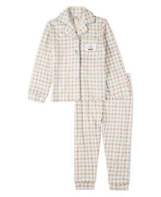Toddler Girls 2 Piece "Let Your Dreams Set Sail" Pointelle Plaid Lounge Set