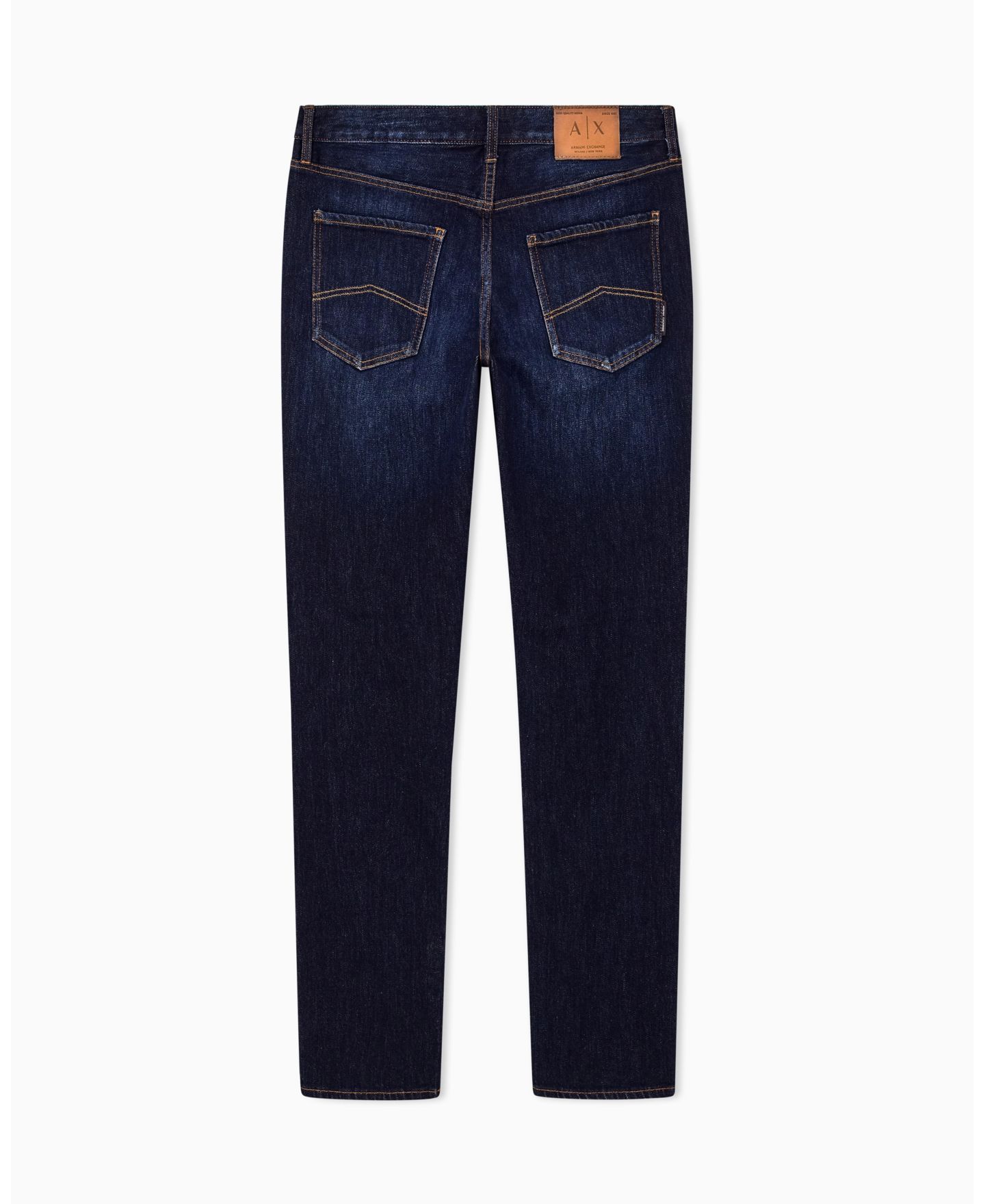 Мужские джинсы A|X Armani Exchange Slim-Fit Comfort Poly-Cotton Denim Jeans, цвет: Тёмный синий джинсовый — фото 2