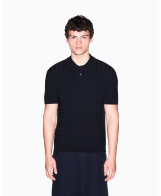 Men's Viscose Grid Polo Shirt