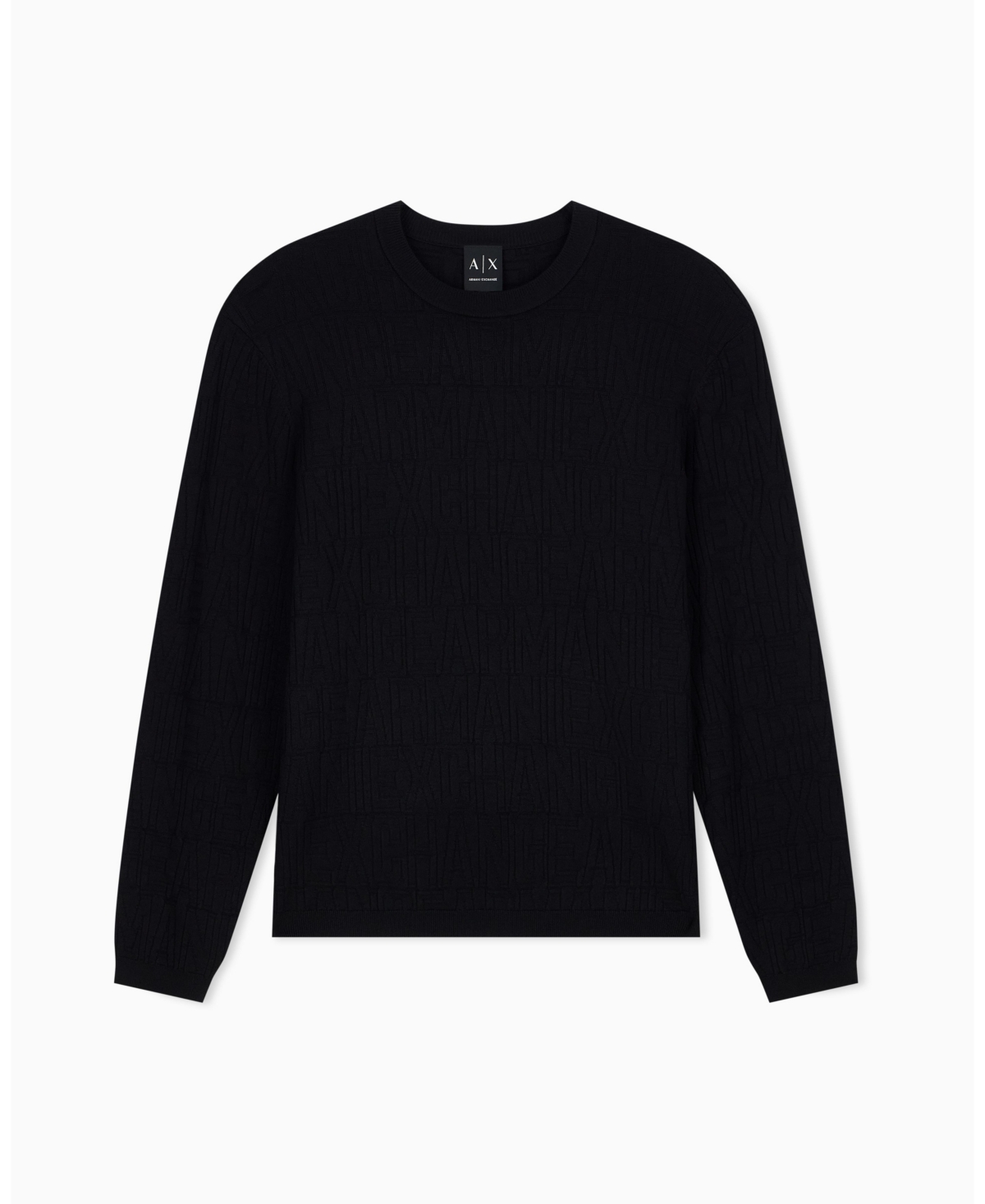 A|X Armani Exchange Men's Viscose Jacquard Print Crewneck Sweater