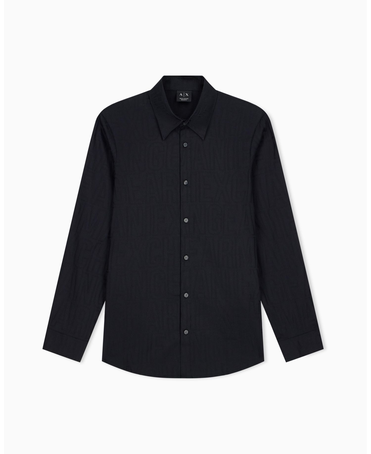 Men's Cotton Jacquard All Over Logo Woven Shirt