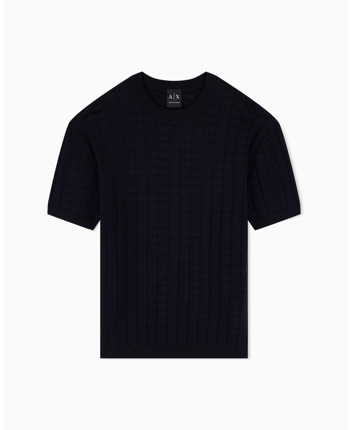 A|X Armani Exchange Men's Viscose Grid T-Shirt