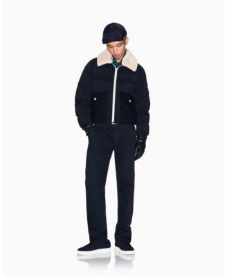 Men's Crossover Sherpa Collar Down Bomber Jacket