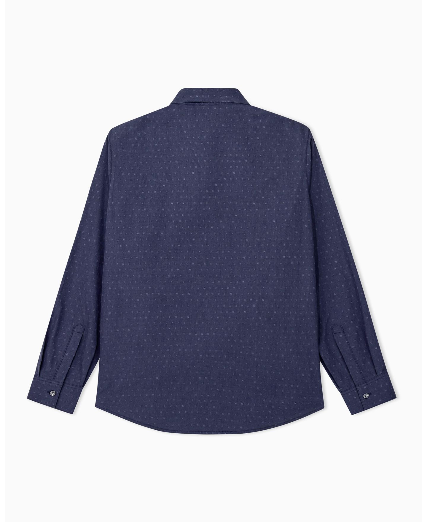 Мужская рубашка A|X Armani Exchange Cotton Jacquard Woven, цвет: Чёрный — фото 2