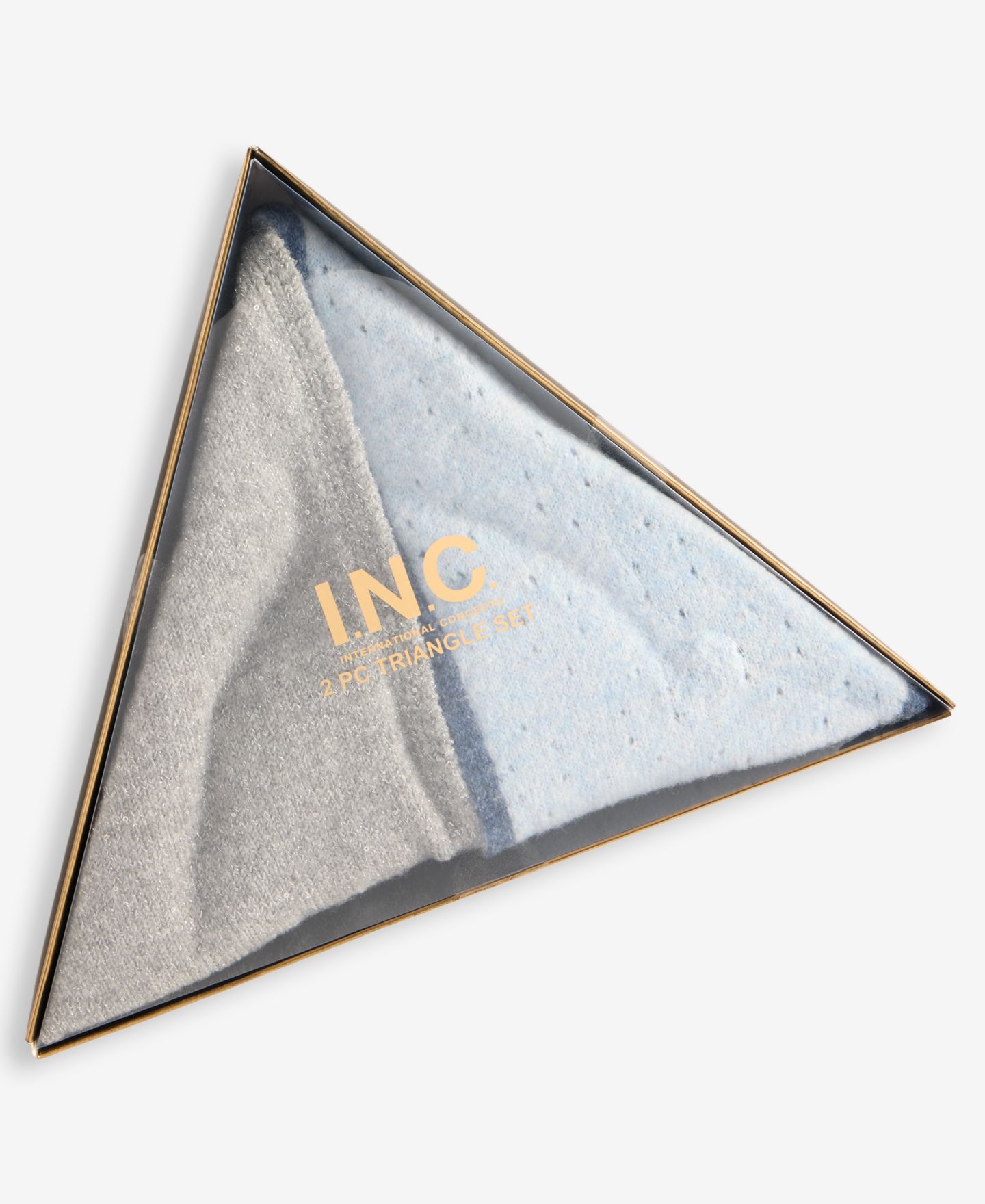 Женские аксессуары I.N.C. International Concepts Tipped-Edge Sequin Two-Pack Triangle Scarf Gift Set, цвет: Синий — фото 2
