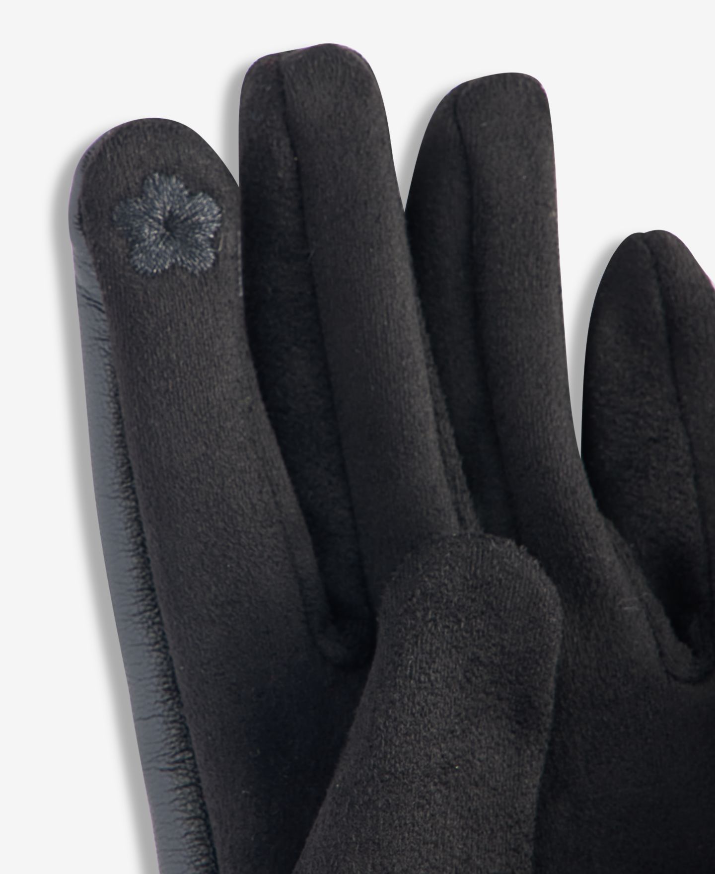 Женские перчатки I.N.C. International Concepts Asymmetrical Faux-Fur-Trim, цвет: Чёрный — фото 2