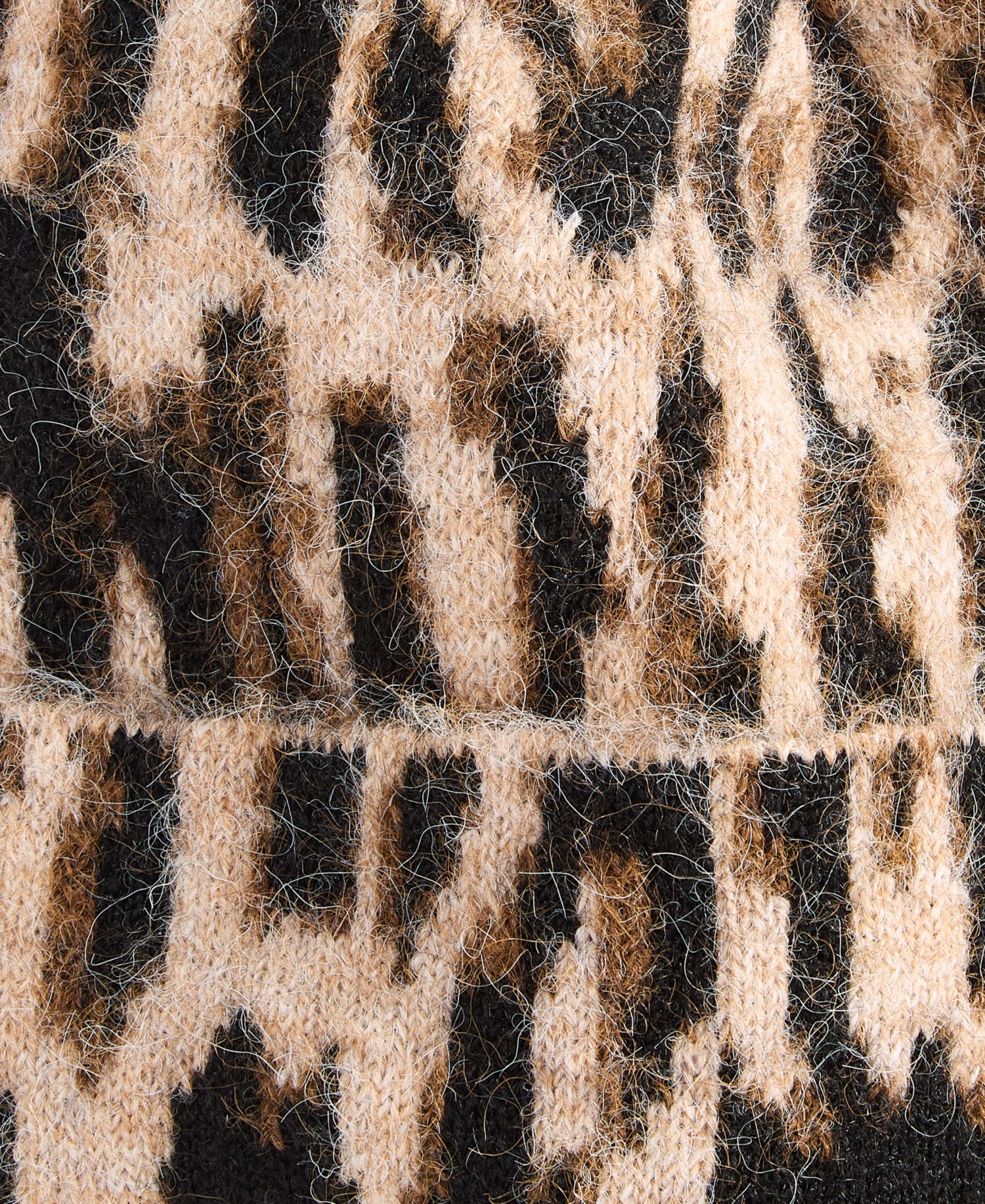 Women's Leopard-Print Knit Pom-Pom Beanie