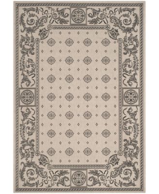 Safavieh - Courtyard CY1356 Sand and Black 5'3" x 7'7" Outdoor Area Rug Sand