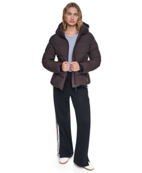 Женская куртка DKNY Midweight Everyday Hooded Puffer, цвет: Bitter
